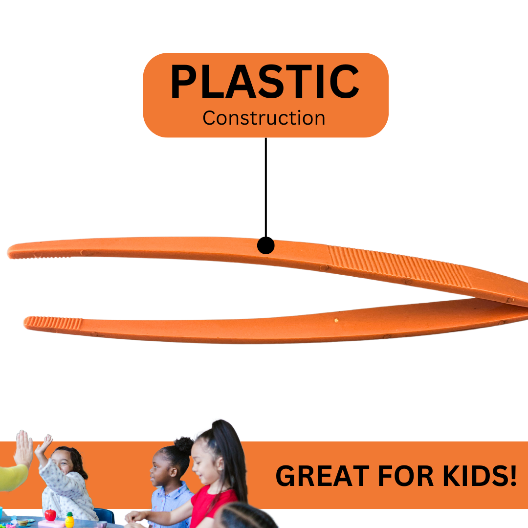 Premium Precision & Jumbo Tweezer Combo — 3-Piece Plastic Tweezer Set + 3-Piece Jumbo Stainless Steel Tweezers