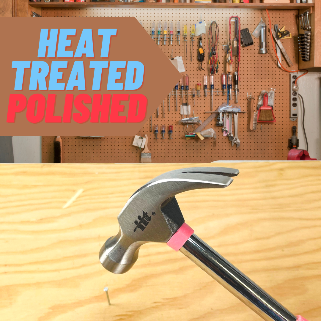 Pink Tool Caddy & 8 oz Claw Hammer Set – Lightweight Home Repair & DIY Essentials