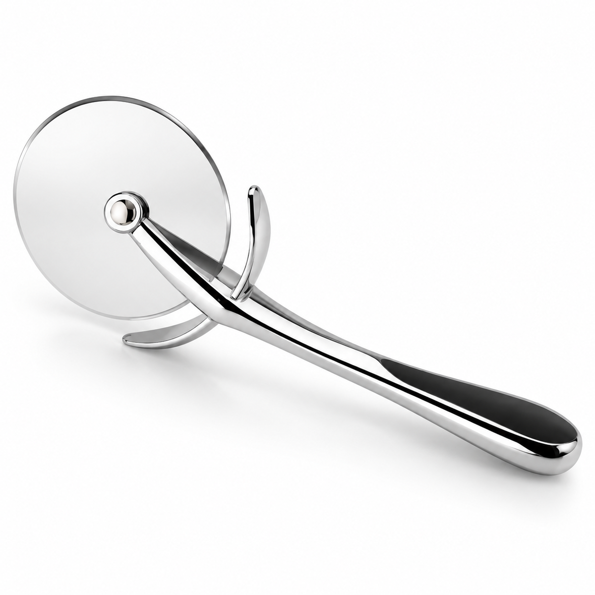 Chrome Finish Pizza Cutter with 2.75" Wheel – Zinc Alloy Construction, 6.25" Ergonomic Handle