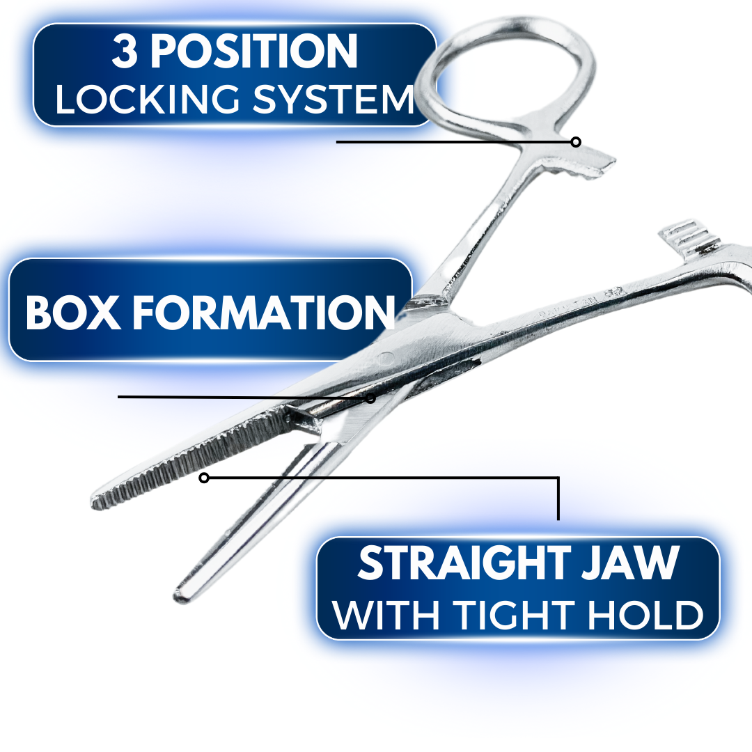 3.5" Straight Tip- Stainless Steel Hemostat  - S3-03241