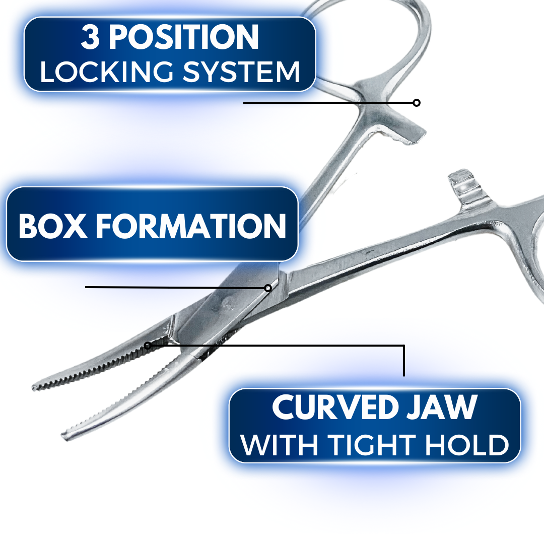 3.5" Curved Stainless Steel Hemostat - S3-03242