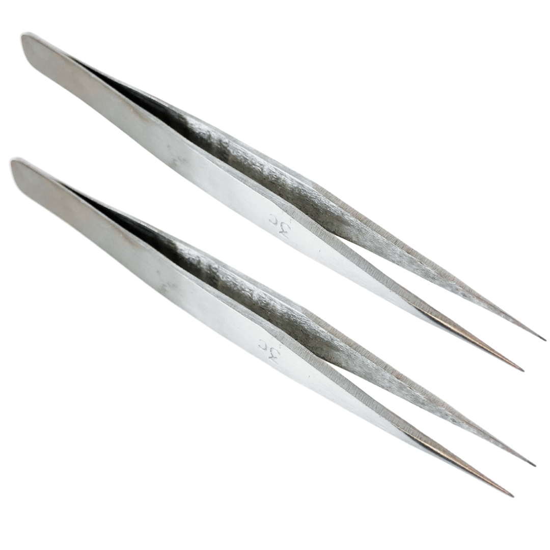 4-1/2 Inch Stainless Steel And Nickel Blend Non-Magnetic Tweezers (Pack of: 2) - S8-08032-Z02