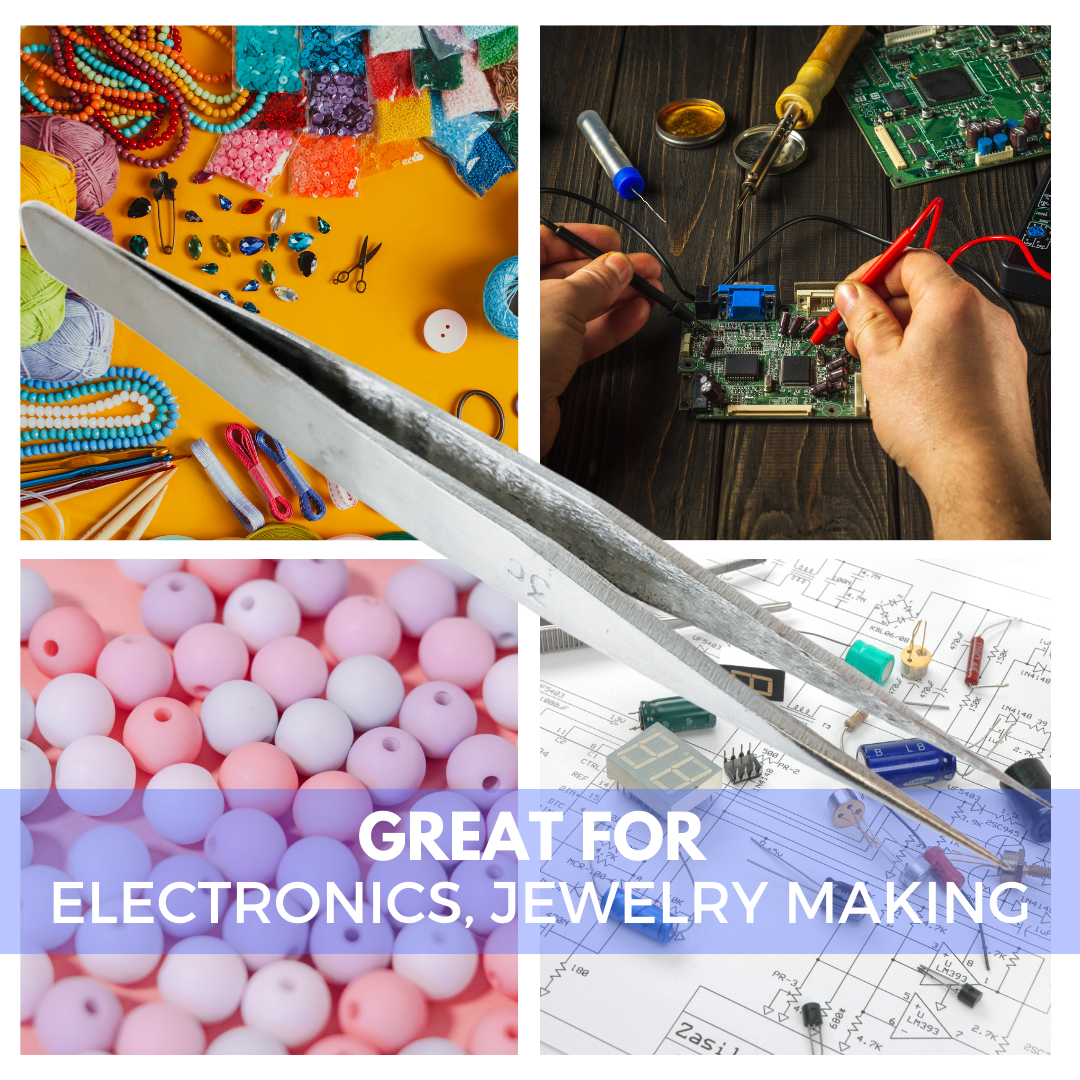 4-1/2 Inch Stainless Steel And Nickel Blend Non-Magnetic Tweezers (Pack of: 2) - S8-08032-Z02