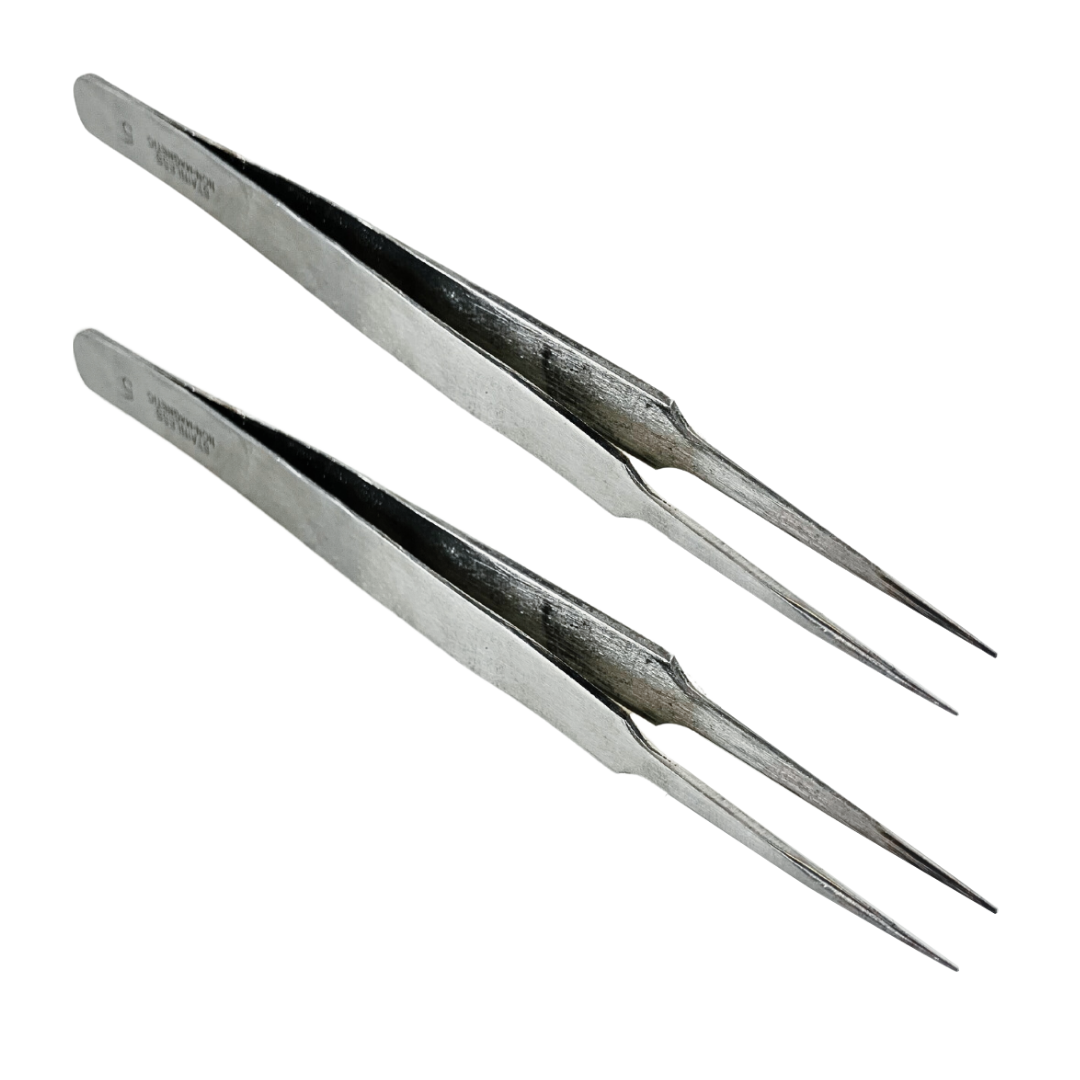 4.75" Non Magnetic Tweezers with Ultra Fine Tips (Pack of: 2) - S1-08034-Z02