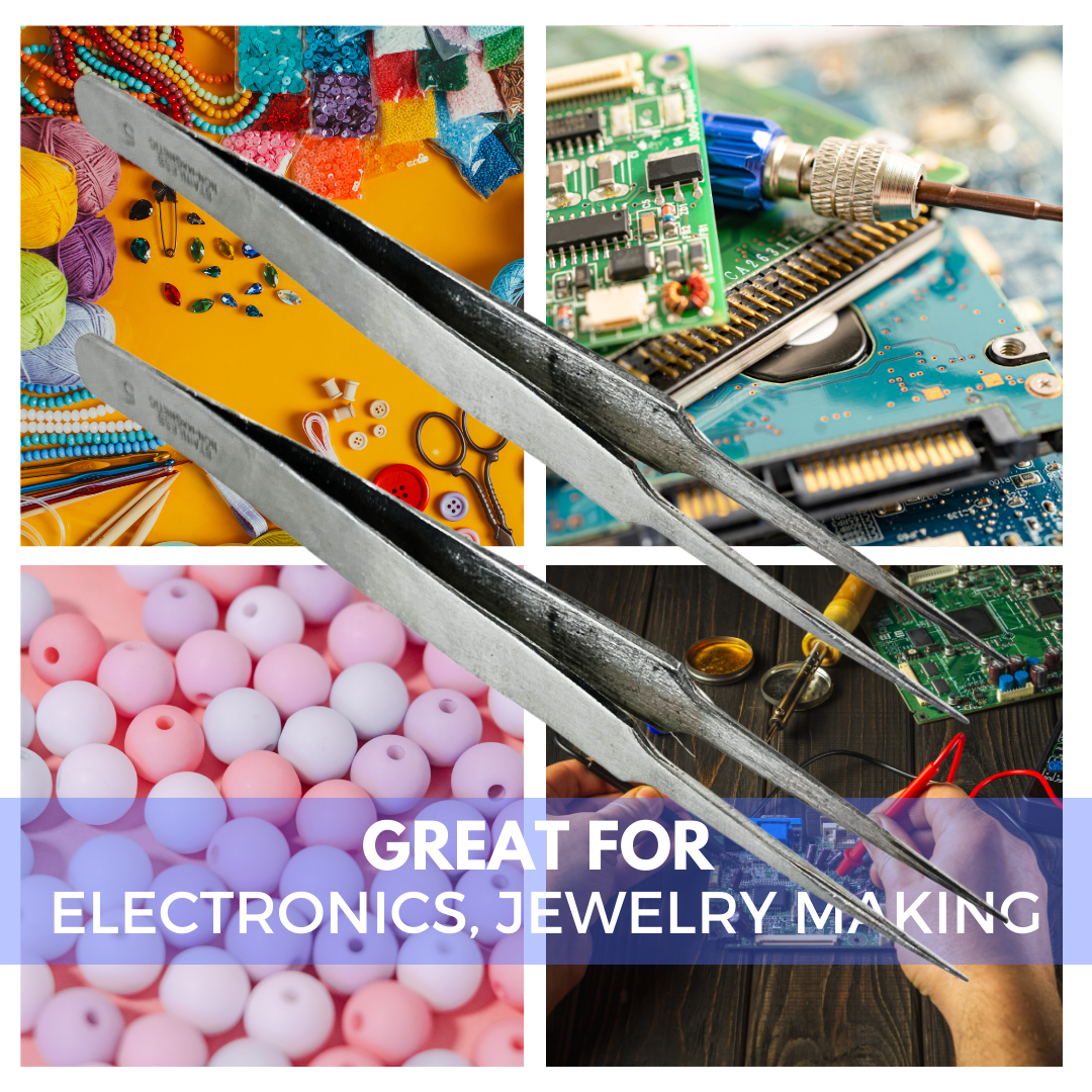 4.75" Non Magnetic Tweezers with Ultra Fine Tips (Pack of: 2) - S1-08034-Z02