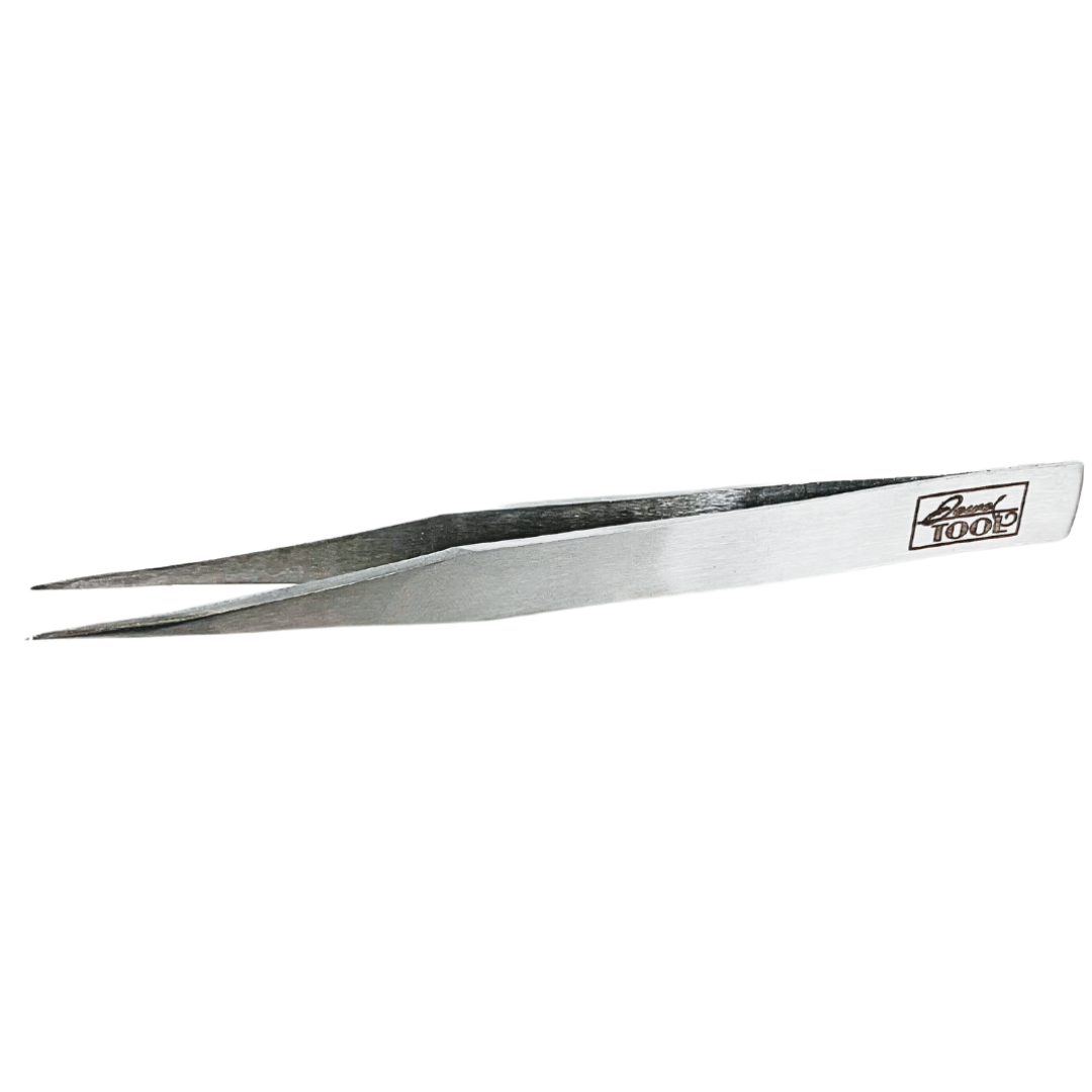 2 Pc. Premium Non-Magnetic Stainless Steel Tweezer Type AA - Ideal for Precision Electronic Work (4-3/4" Length)