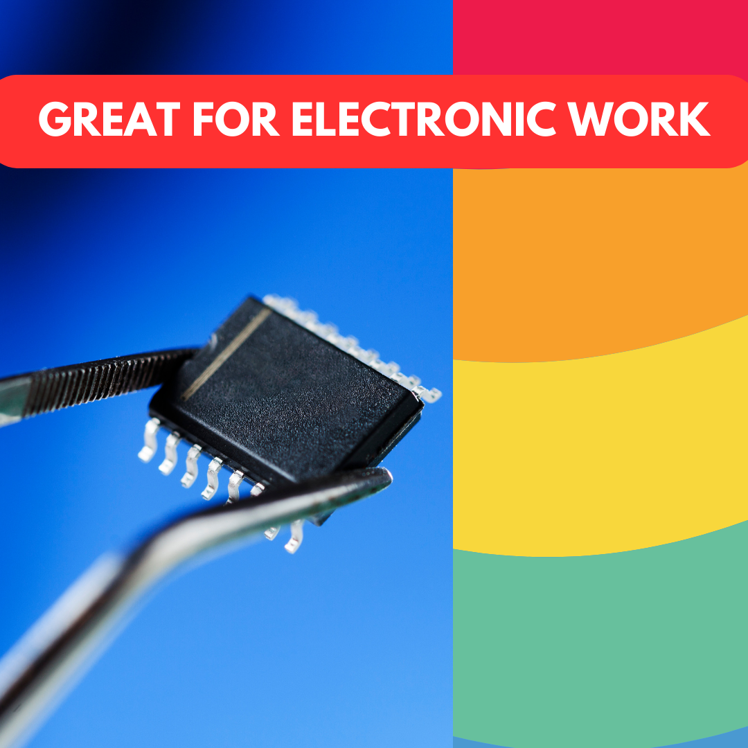 Fiber Grip Cross Locking Tweezer, 90 Degree Angle (Pack of: 2) - S1-08545-Z02