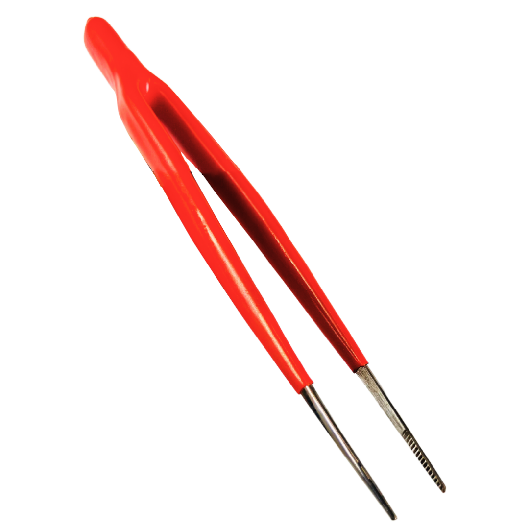6.5" Vinyl Coated Tweezers - Straight Tips (Pack of: 2) - S1-71236-Z02