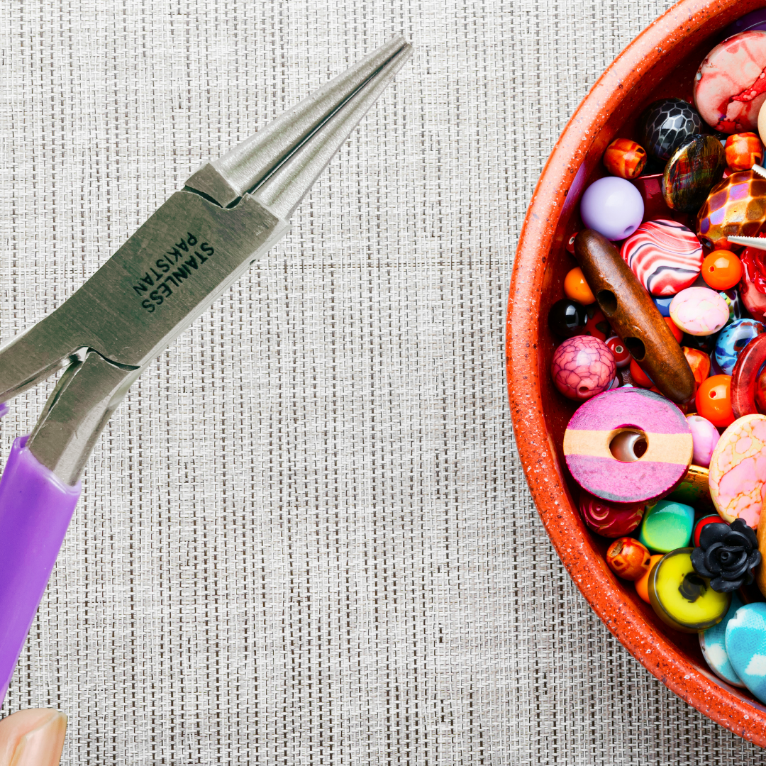 5 Inch Fine Tip Round Nose Pliers - S8924-PURP