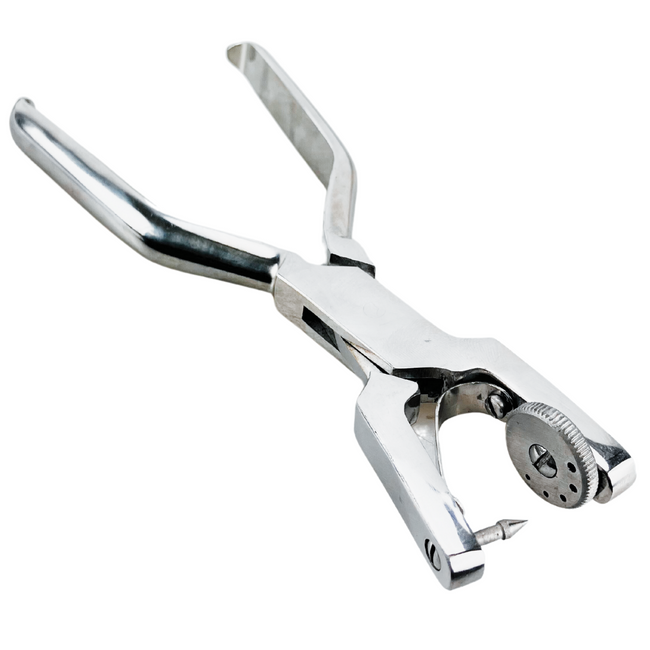 6.25" Hole Punch For Leather And Other Fabrics With Dial-A-Size Feature And Sharp Needle  - S8-17501