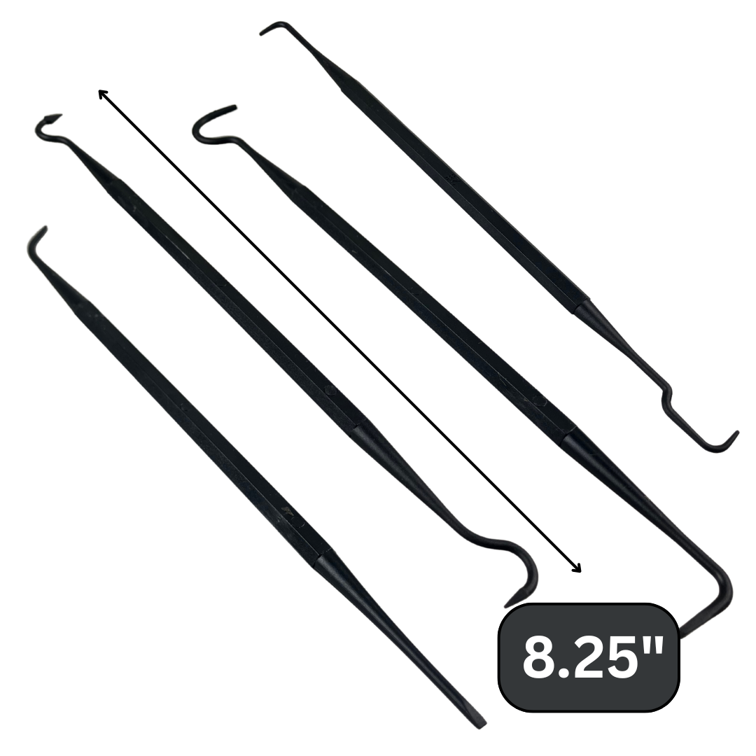 4 PC Plastic Hook Set – 8.25" Picks for Cleaning & Detailing – Automotive, Home & Hobby Use