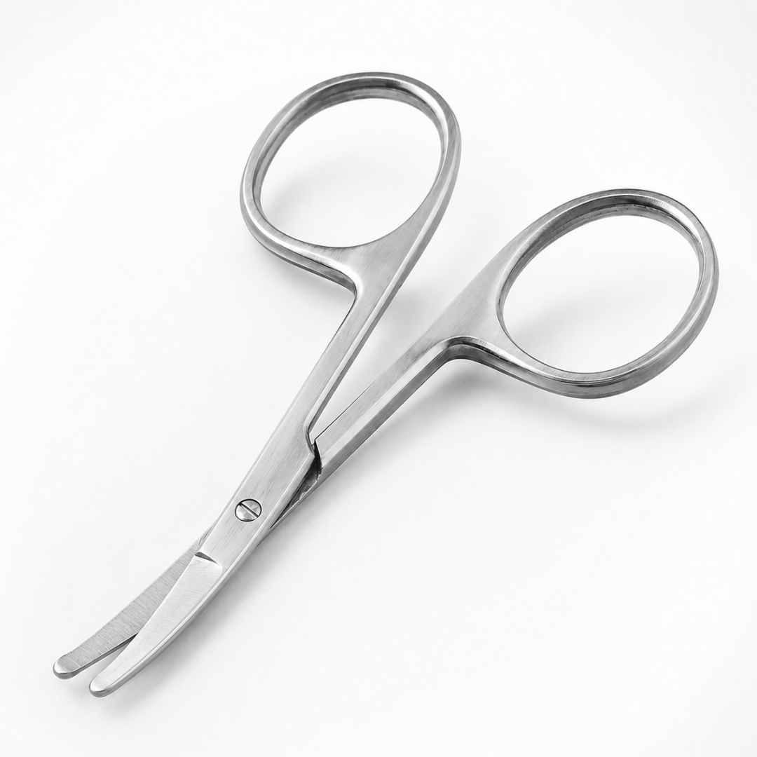 3.5 Inch Baby Safety Scissors with Curved Blades – Stainless Steel Rounded Tip Nail Scissors for Babies & Adults, Pack of 2