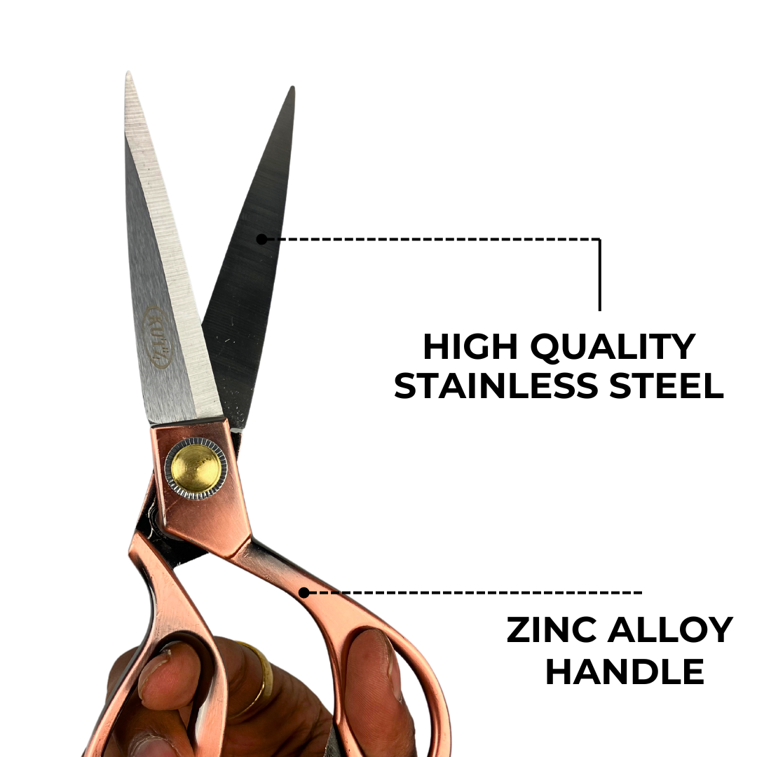 12-Inch Heavy Duty Tailor Scissors with Stainless Steel Blades and Comfort Grip Zinc Alloy Handle  - SC-77121