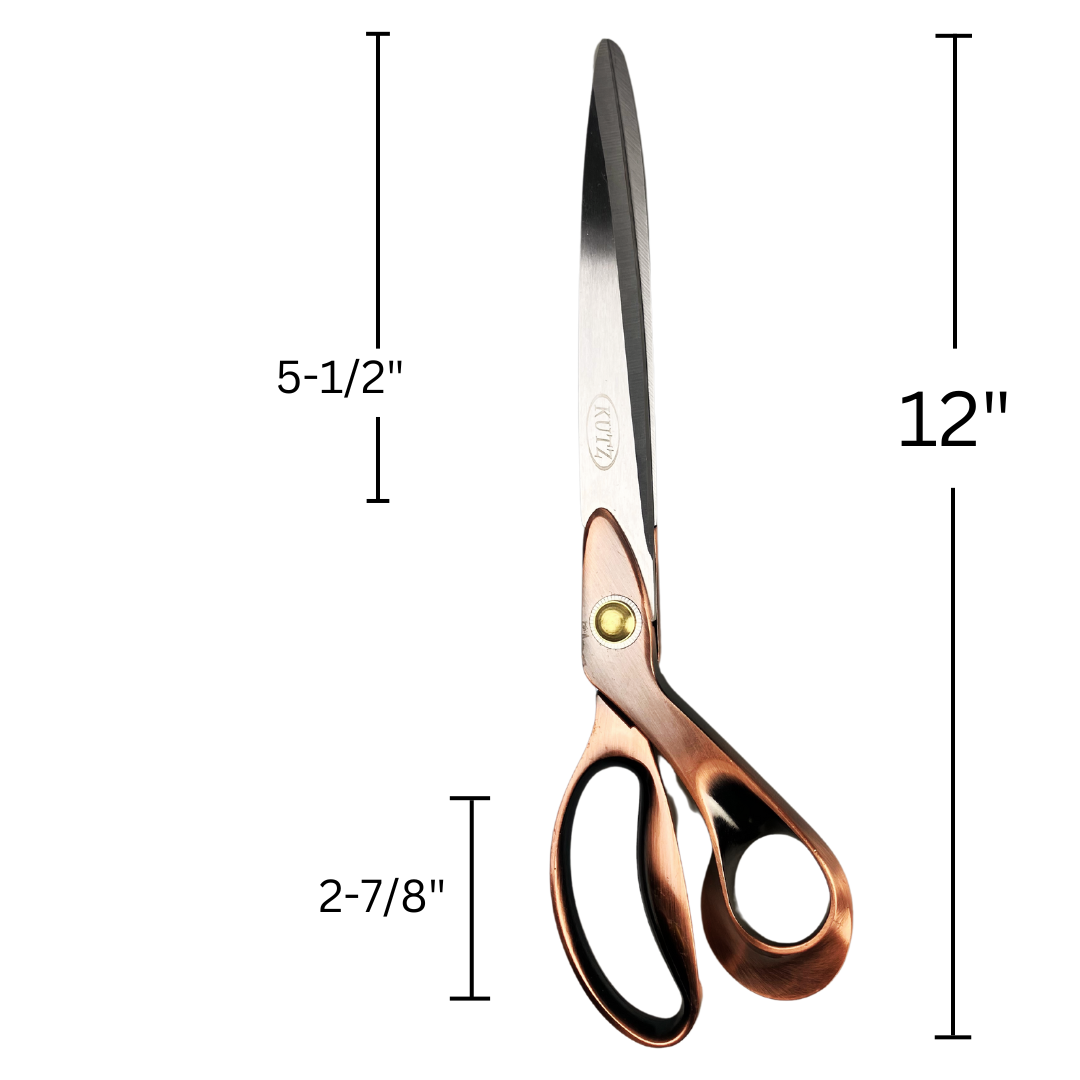 12-Inch Heavy Duty Tailor Scissors with Stainless Steel Blades and Comfort Grip Zinc Alloy Handle  - SC-77121