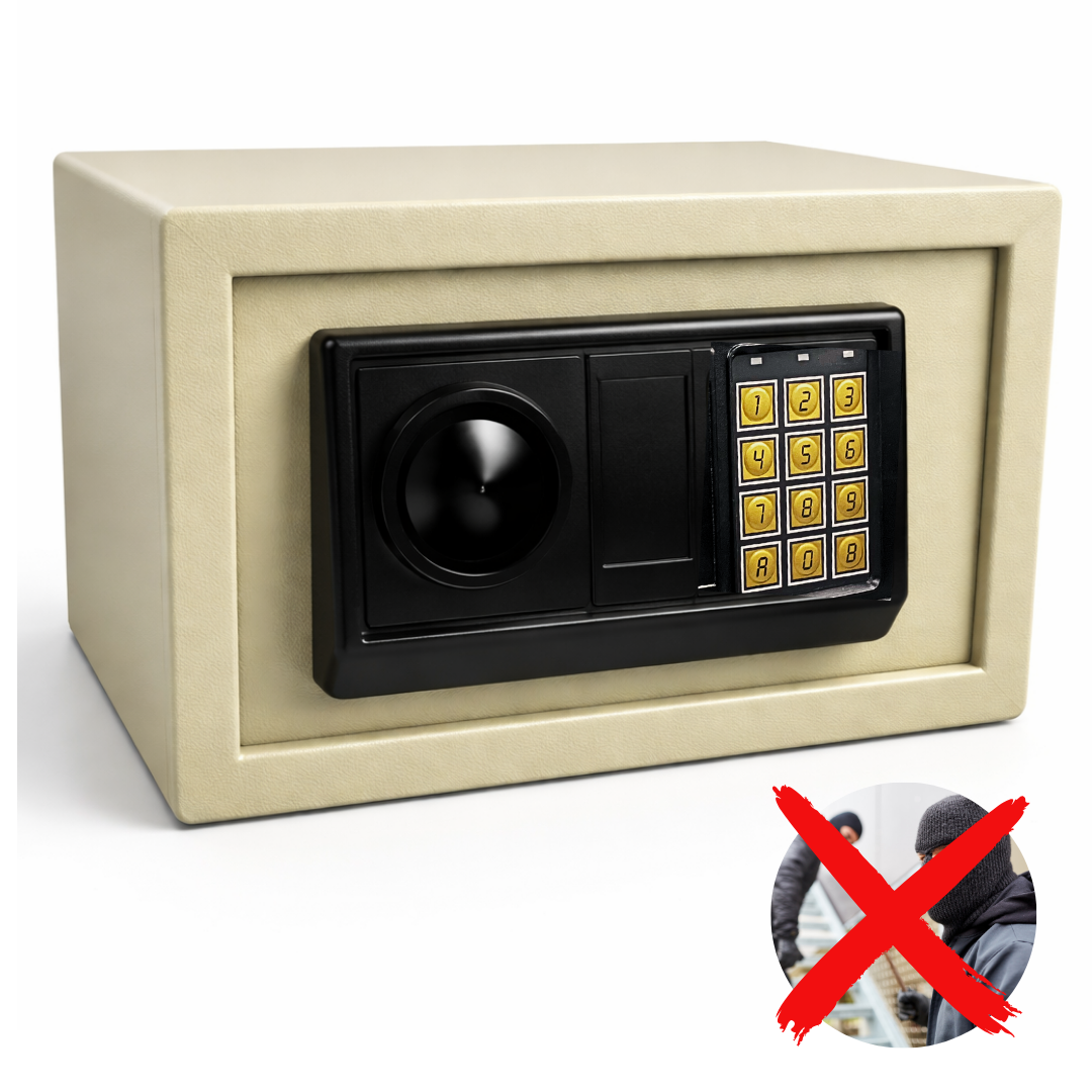 2 PC. Home Security Safe Duo – Digital Electronic Safes with Programmable Lock & Emergency Key Override