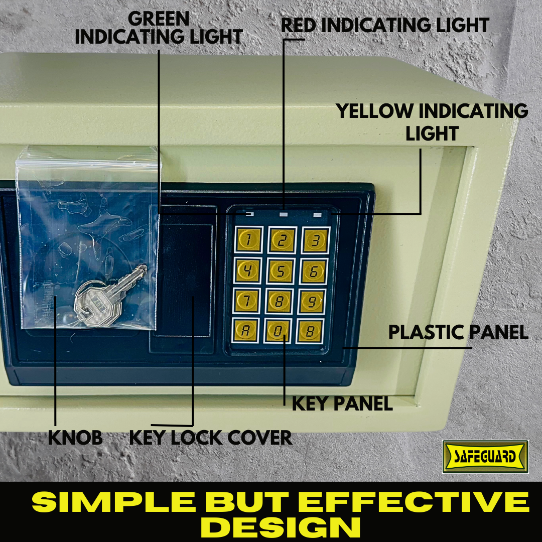 Electronic Digital Home Security Safe – Solid Steel Construction, Programmable Lock, Emergency Key Override