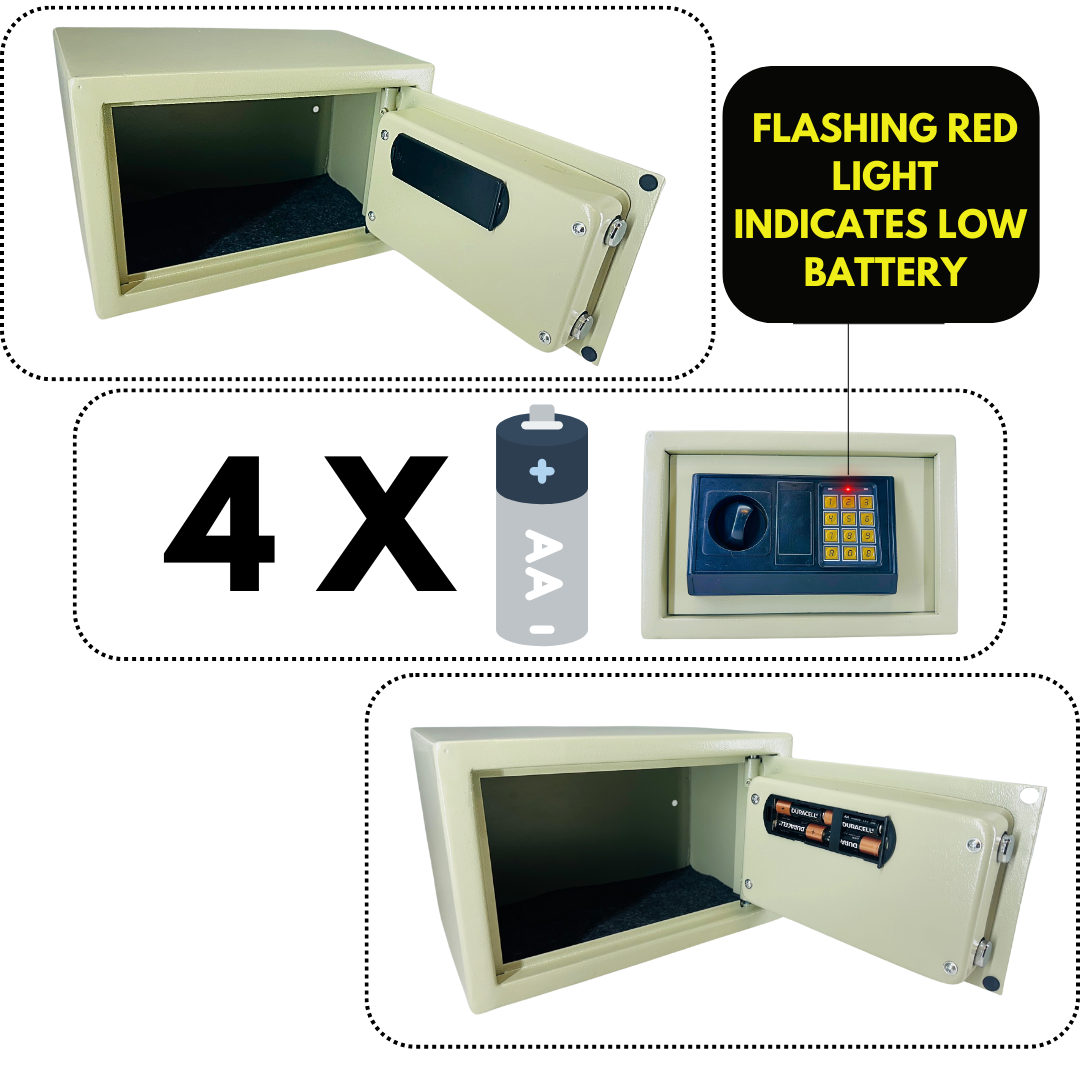Metallic Digital Electronic Safe, 12.75" x 8 x 8"  - CAM-10281