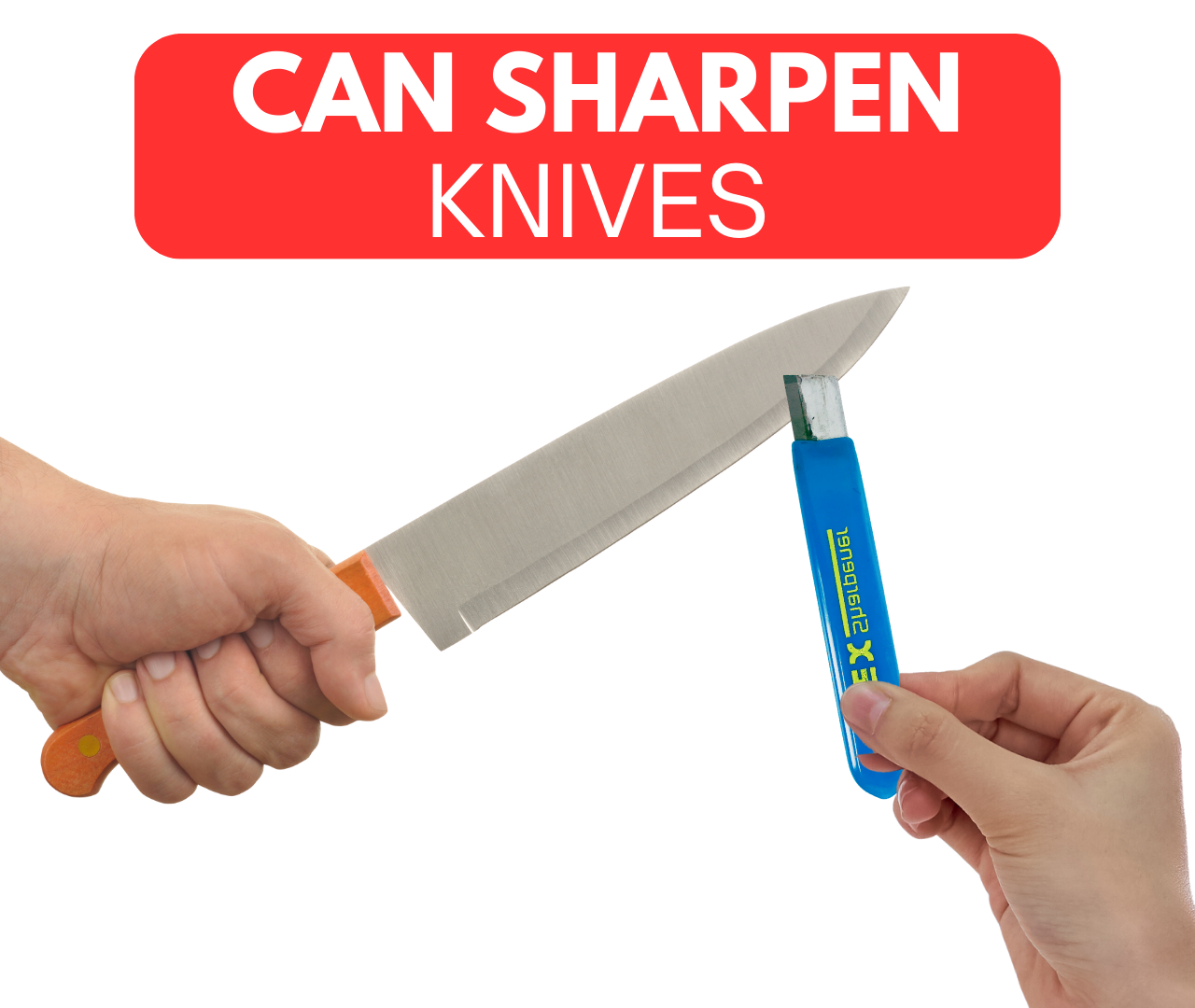 Universal Knife Sharpener | Pocket Sized and Easy to Use | Blue | Use for Various Tools and Blades
