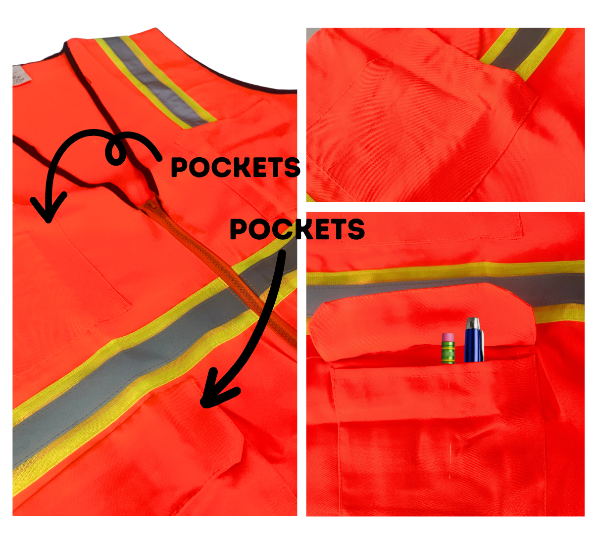 Bright Orange Safety Vest - Adult Size Medium  - SF-73719