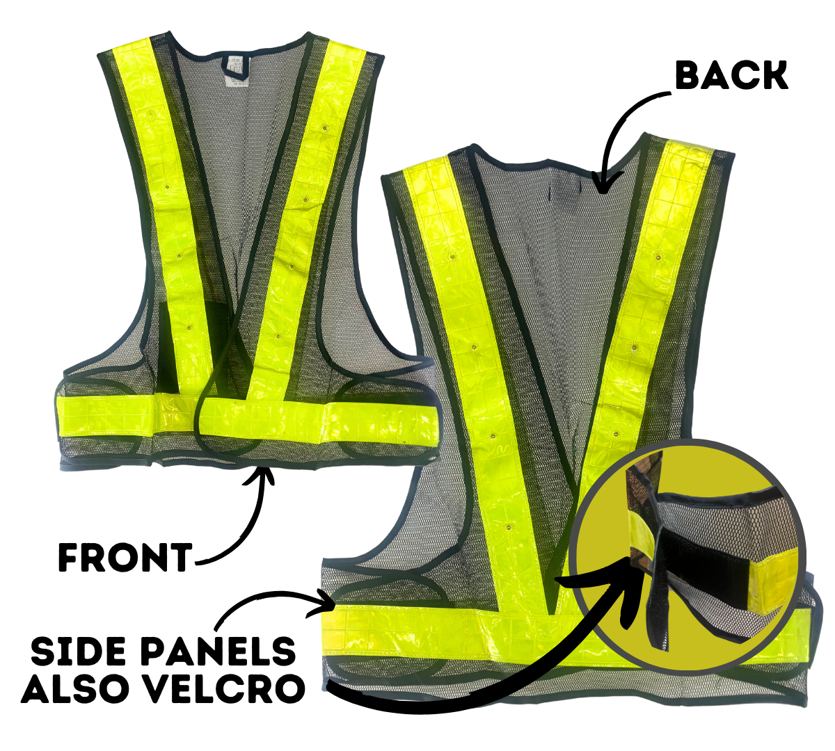 Black Lighted Safety Vest - SW-18347