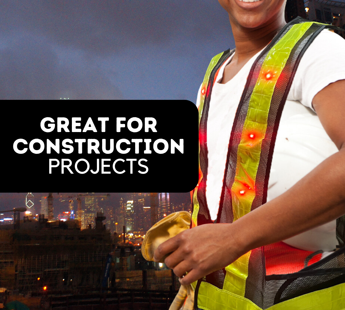 Black Lighted Safety Vest - SW-18347