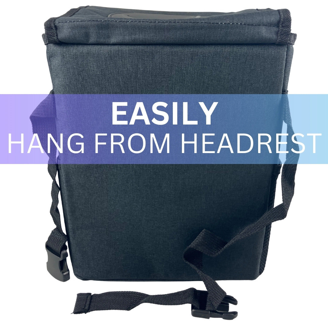 2-Pack Car Trash Can with PVC Lid – Water-Resistant Auto Garbage Bin with Snap-In Liner, Velcro Closure, Carry Handles, Large Front Pocket & Side Mesh Pouch – Small & Large Sizes Included