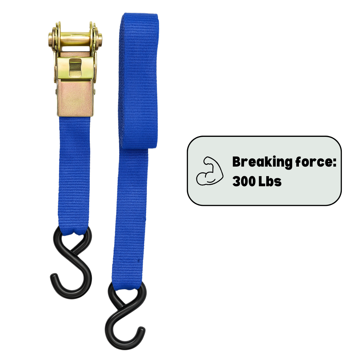 4 Piece Ratchet Tie Down Set (Pack of: 1) - TA7915-4