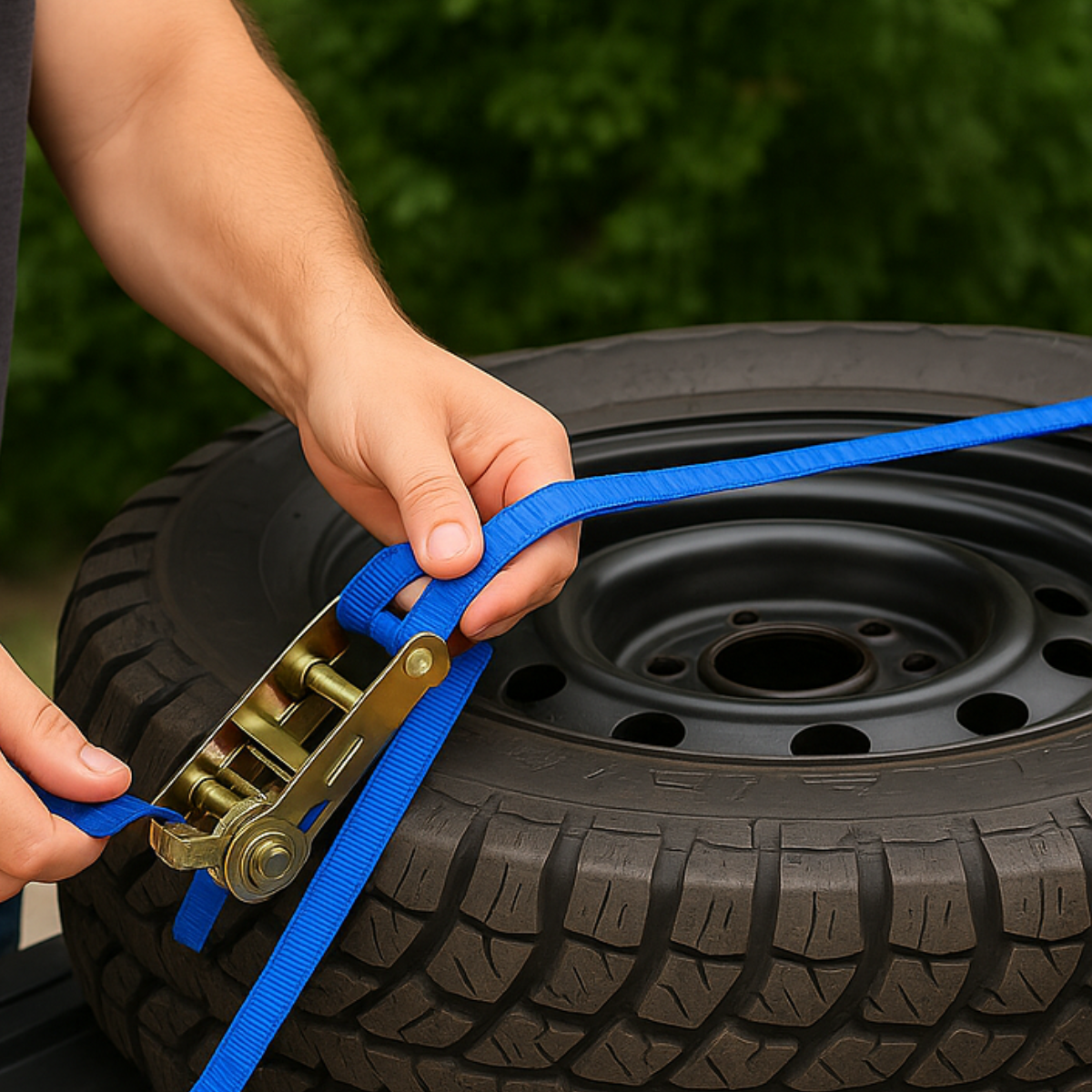 4 Piece Ratchet Tie Down Set (Pack of: 1) - TA7915-4