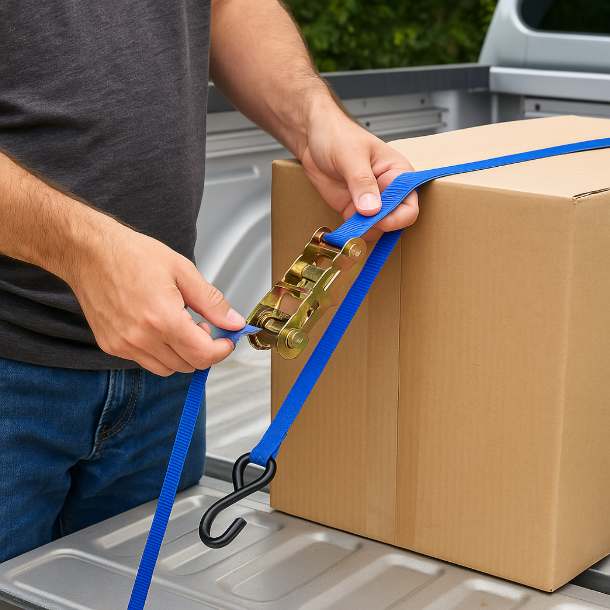 4 Piece Ratchet Tie Down Set (Pack of: 1) - TA7915-4