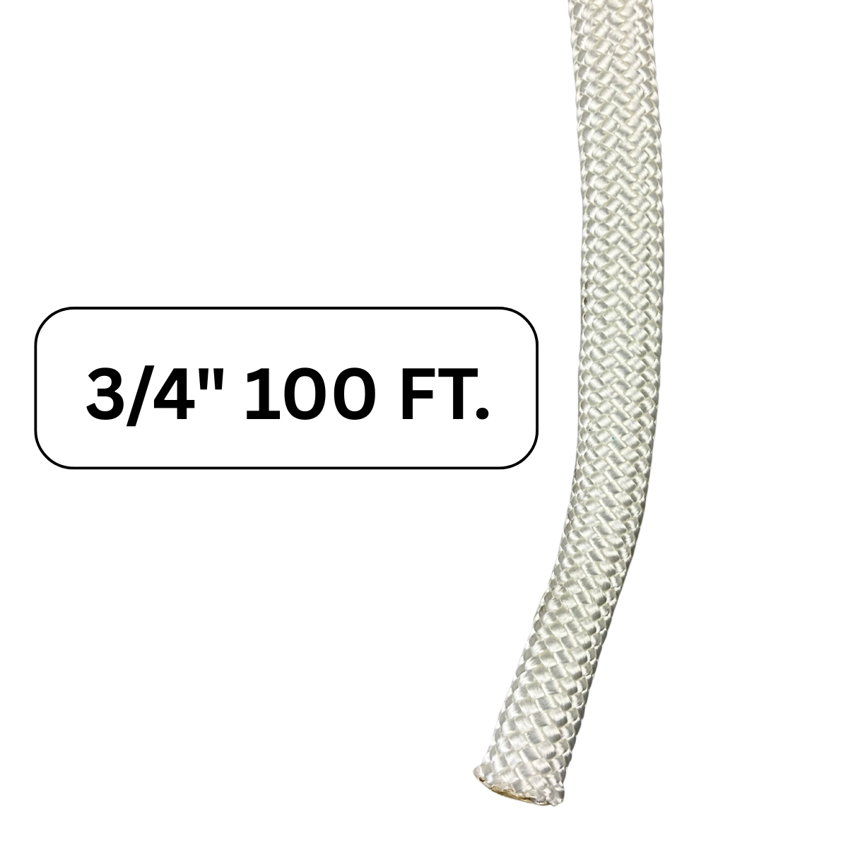 100 Feett Heavy Duty Reel - 3/4 Inch Nylon Diamond Braid Rope  - TA8734-10K