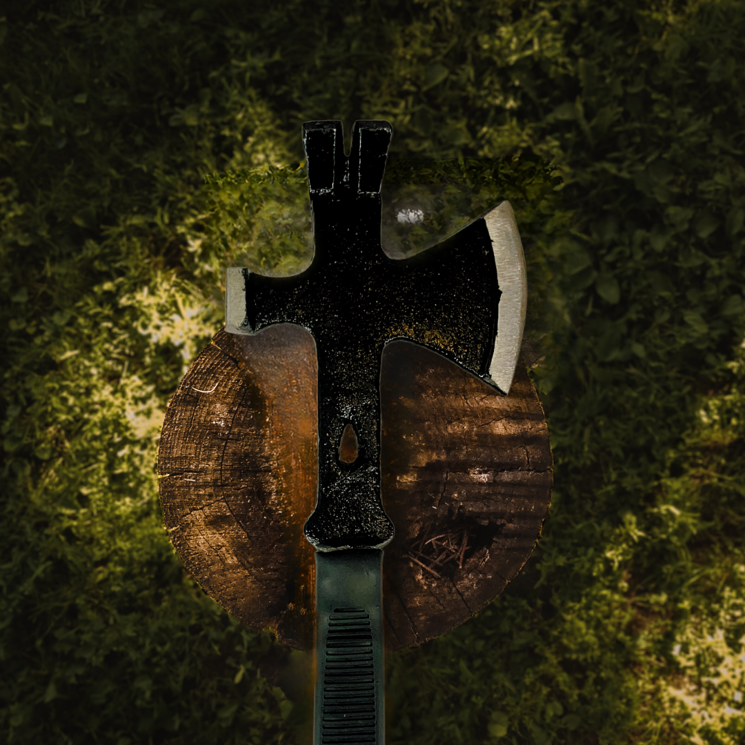 12" Multi-purpose Axe With Hammer Head And Crow Bar Tip