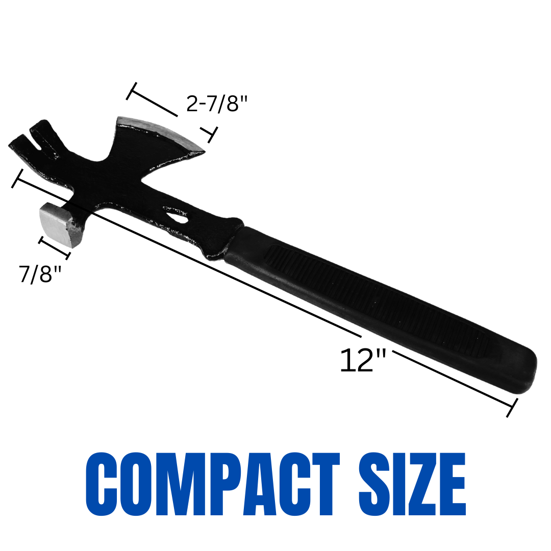 12" Multi-purpose Axe With Hammer Head And Crow Bar Tip