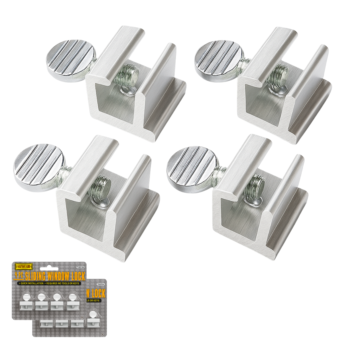 4 Piece Sliding Window Locks (Pack of: 2) - TH-17946-Z02