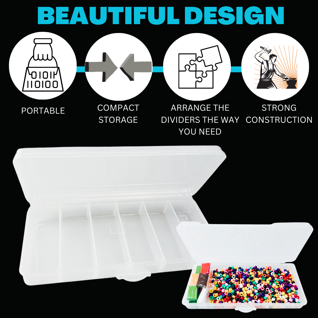 Clear Plastic Storage Box With Removable Dividers  - TJ-48822