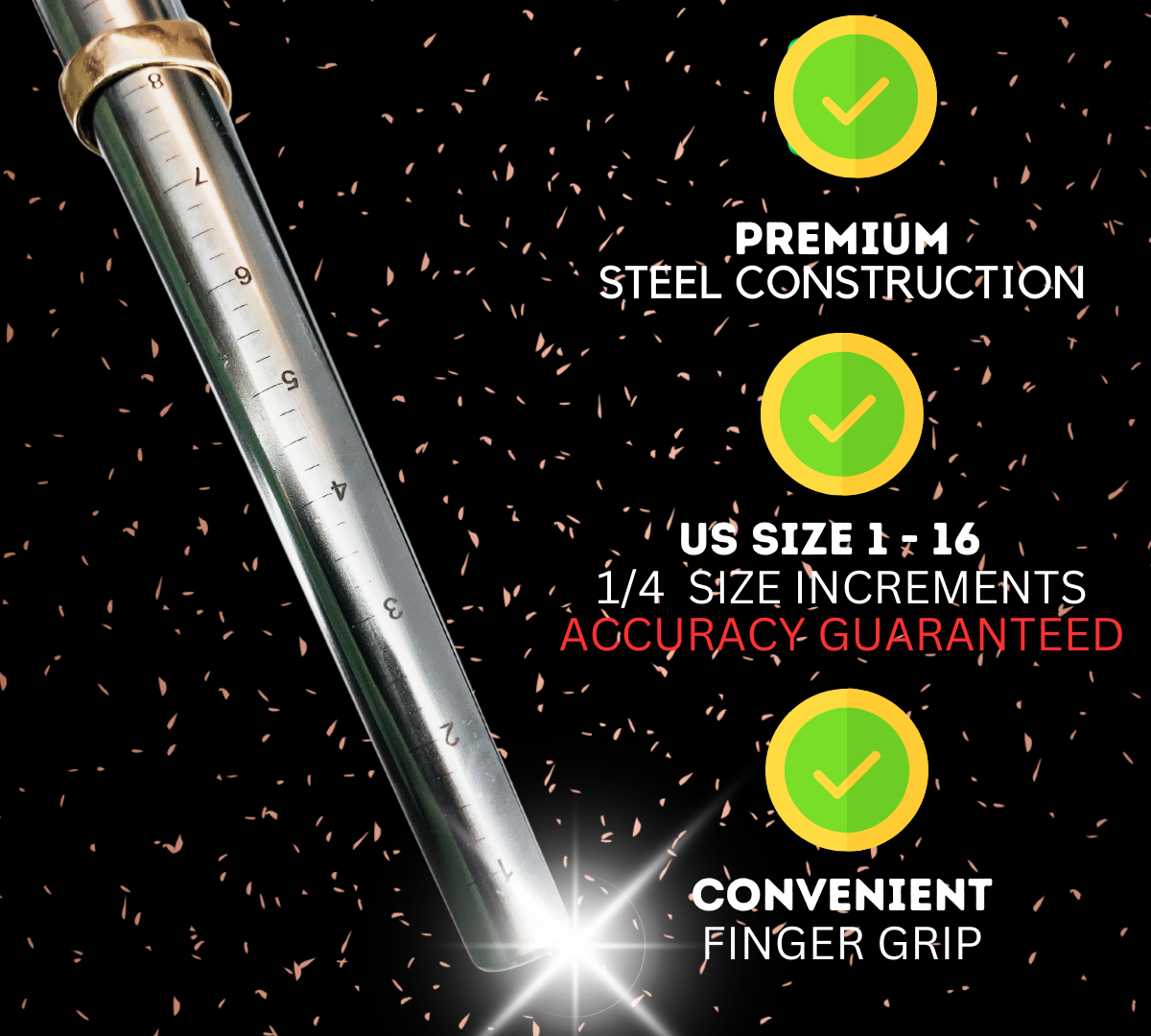 13 Inch Steel Ring Mandrel With Finger Grip Handle  - TJ9710AA-D16