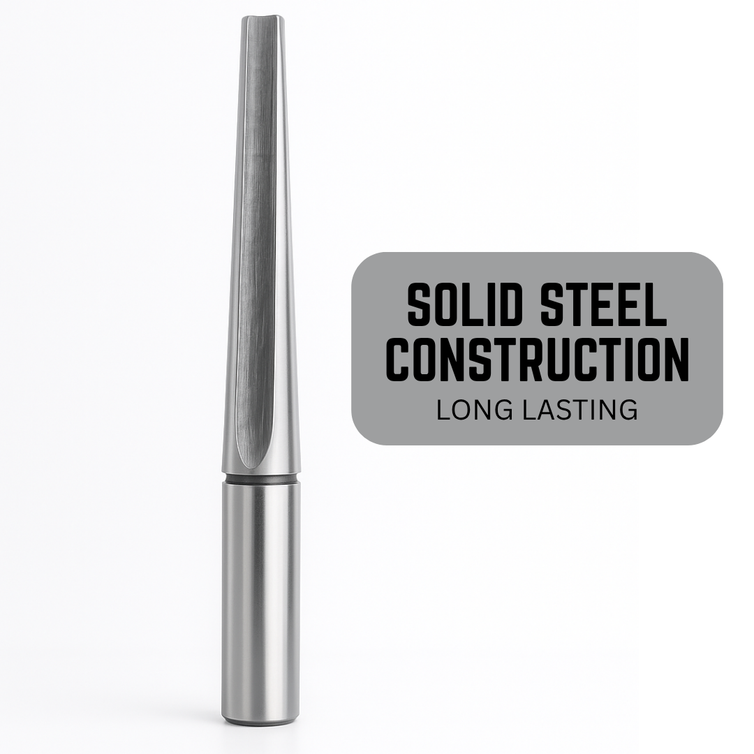 Jewelry Grooved Ring Mandrel – 8" Steel Mandrel with Hard Chrome Surface, Heavy Duty 1.16 lb – Professional Tool for Ring Making & Repair