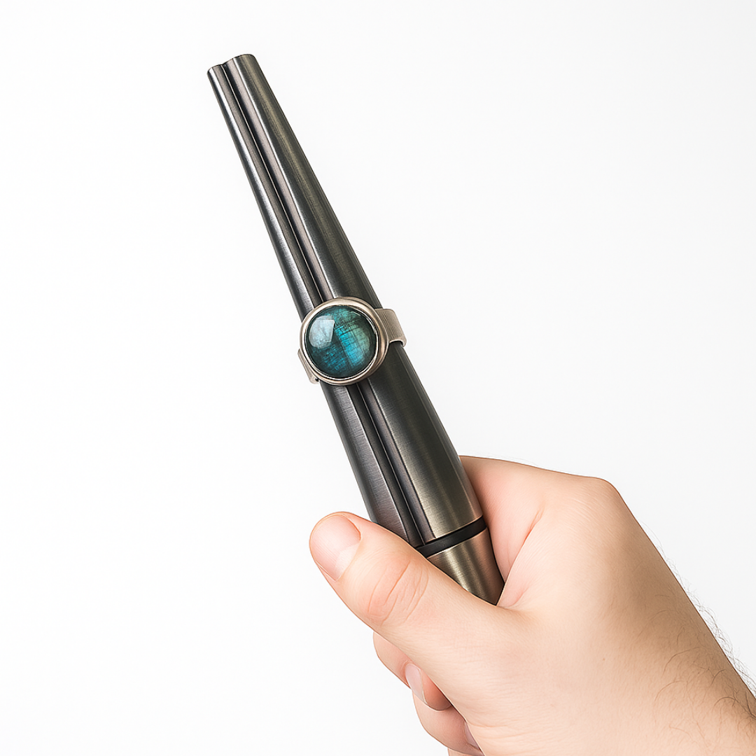 Jewelry Grooved Ring Mandrel – 8" Steel Mandrel with Hard Chrome Surface, Heavy Duty 1.16 lb – Professional Tool for Ring Making & Repair