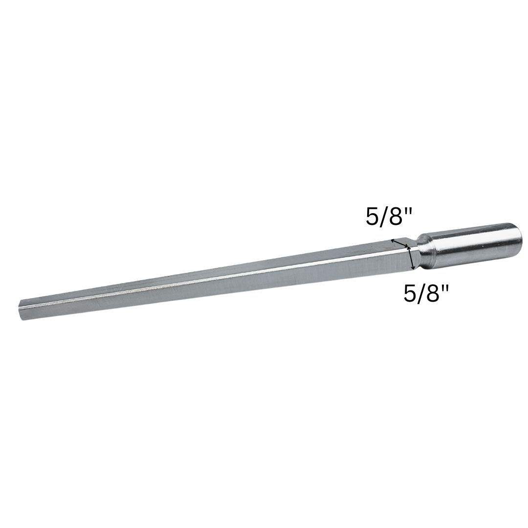 11-1/2 Inch Long Square/Round Shaped Steel Mandrel  - TJ-45478