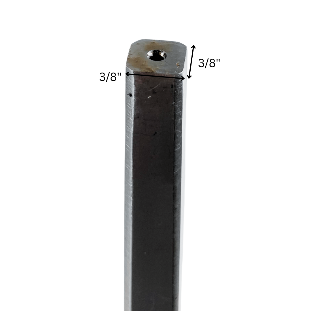 11-1/2 Inch Long Square/Round Shaped Steel Mandrel  - TJ-45478
