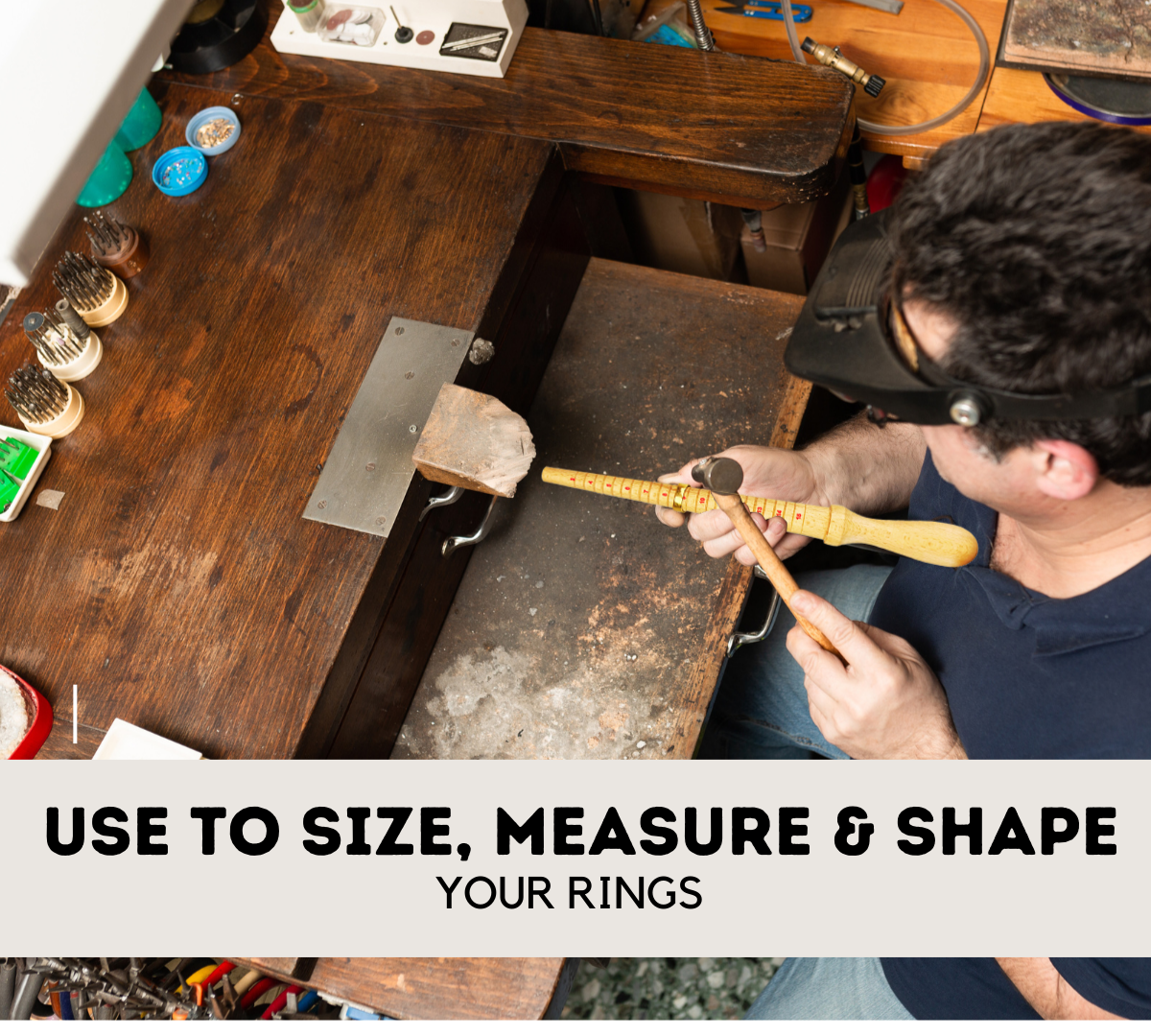 13" Classic Ring Mandrel | Sizes 3-15 Marked | Half Increment Sizes Included