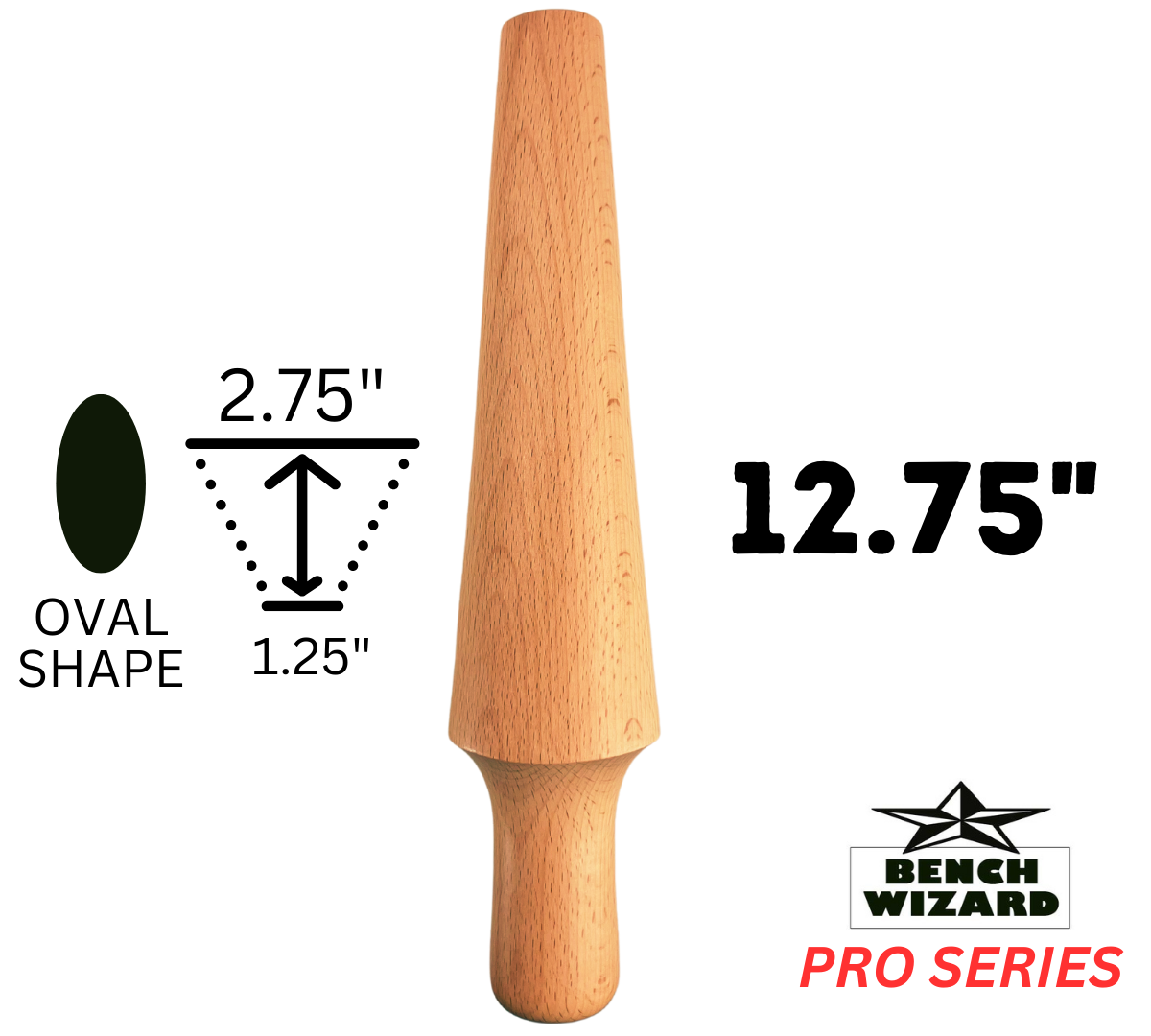 13" Oval Shaped Bracelet Mandrel SIZE 4.75" To 8.5"  - TJ9737W-13