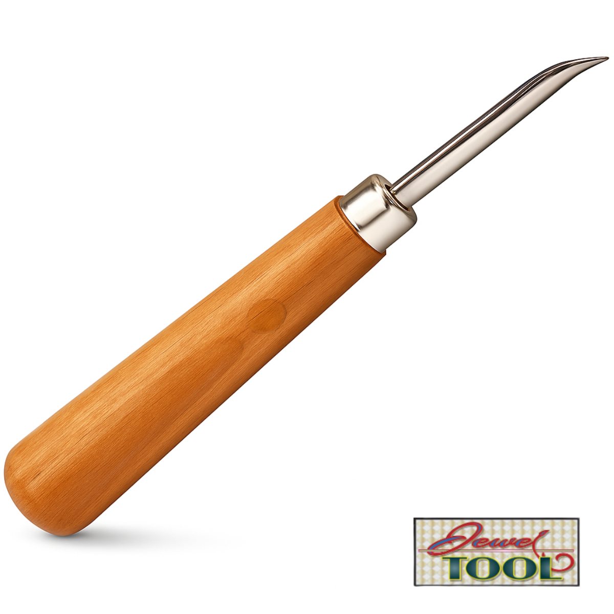 6 Inch Curved Burnisher With Wooden Handle  - TJ01-09786