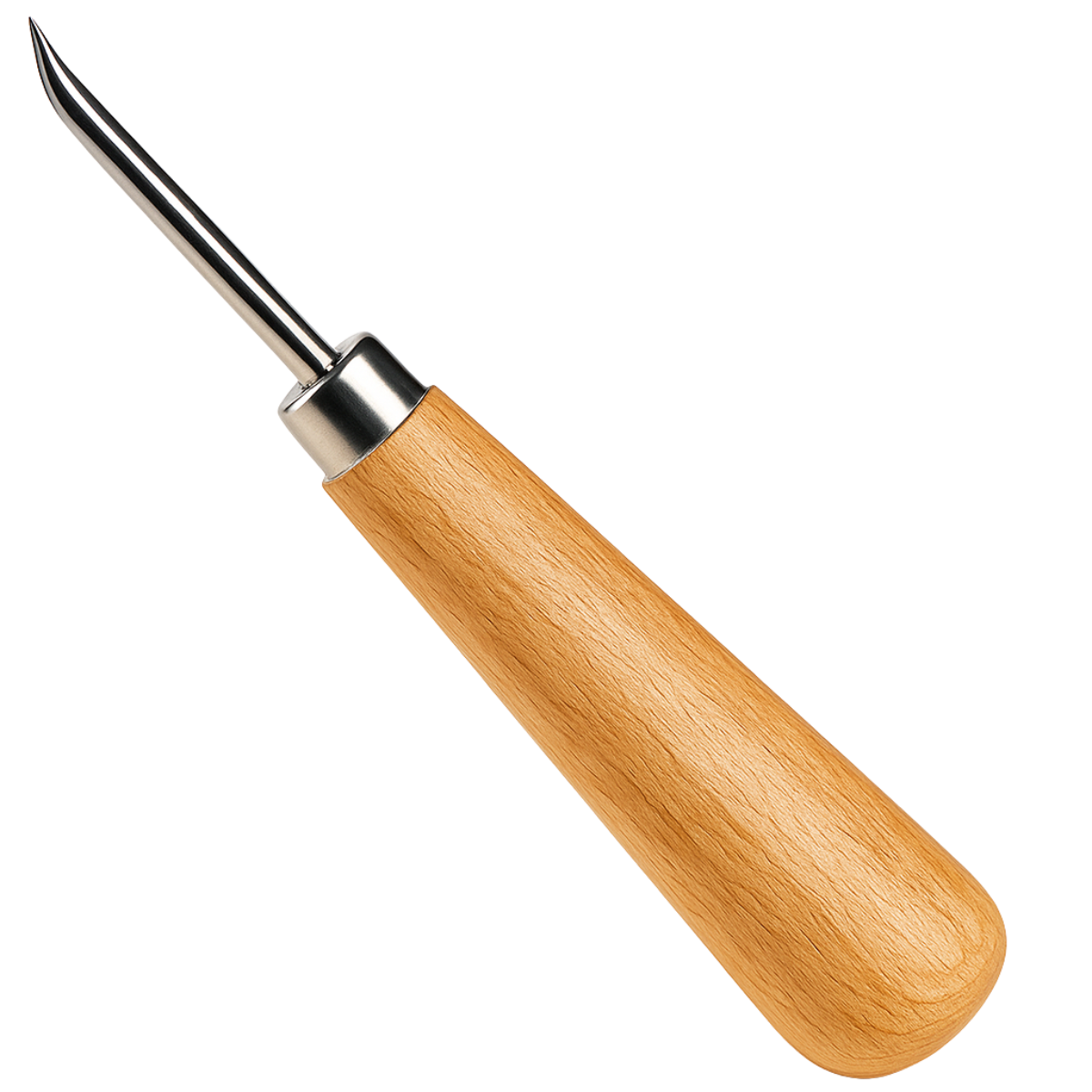 6 Inch Curved Burnisher With Wooden Handle  - TJ01-09786