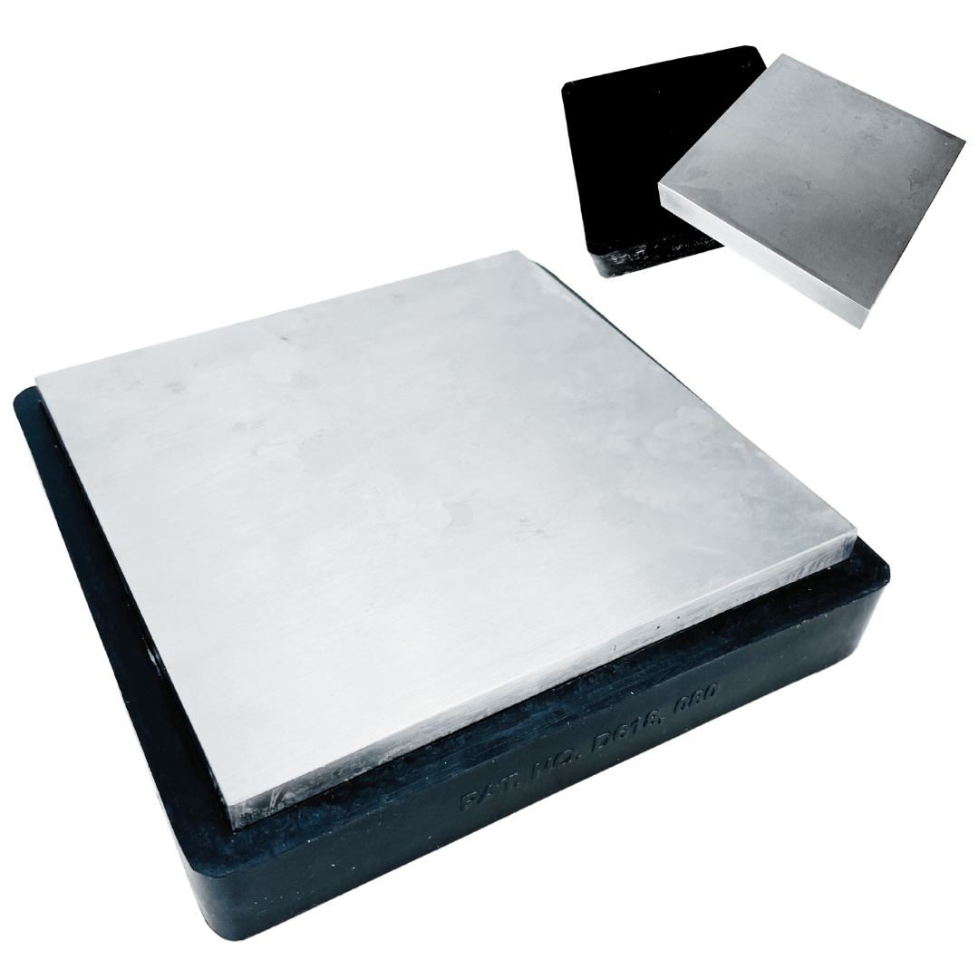 6" Steel & Rubber Square Bench Block  - TJ9806-RUB