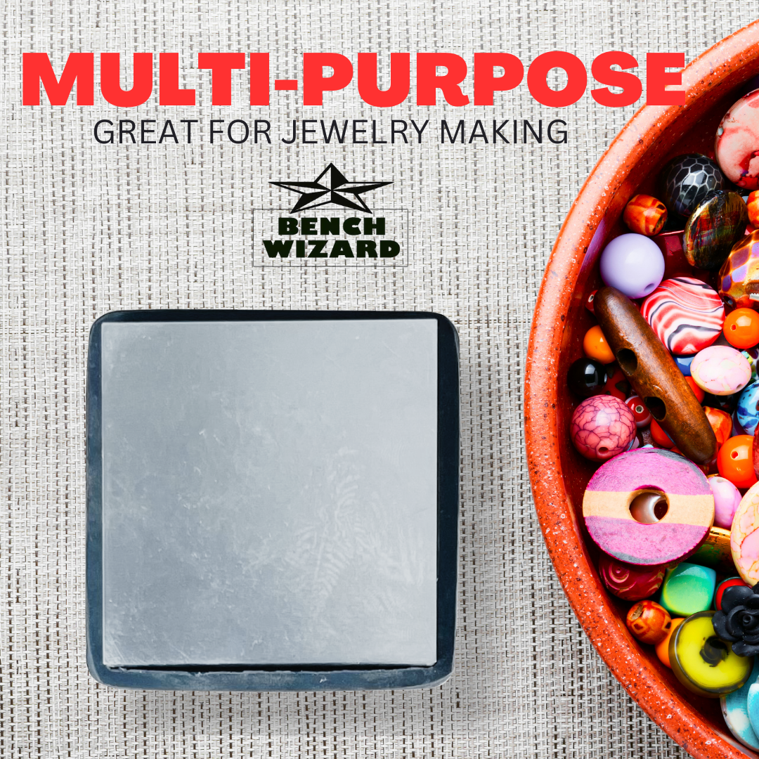 6" Steel & Rubber Square Bench Block  - TJ9806-RUB