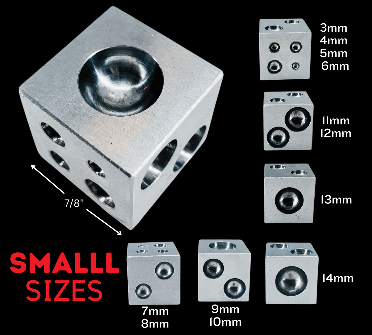 1" (2.54 cm) Square Mini Dapping Block