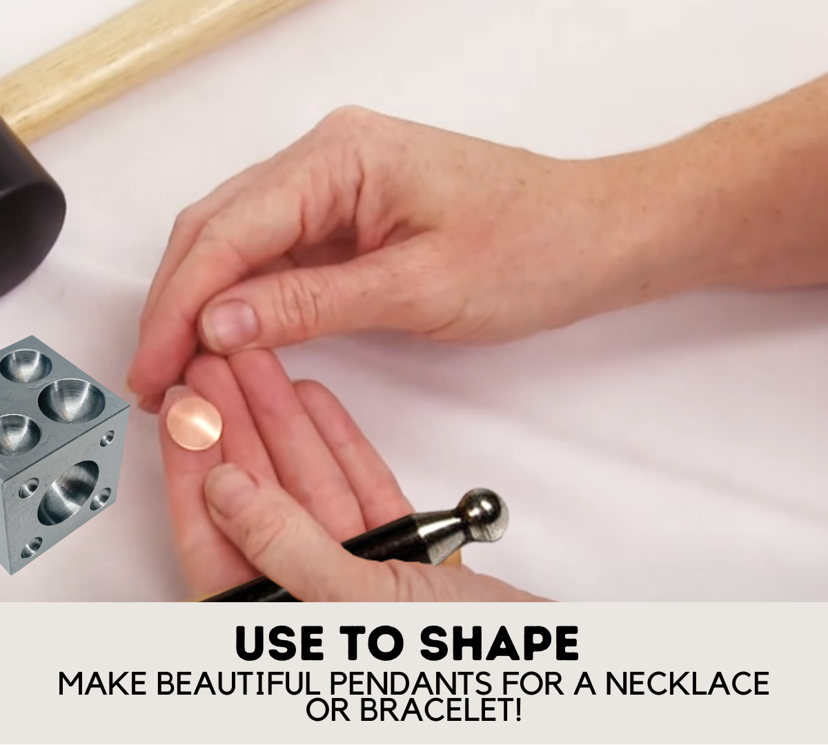 1-1/2 Inch Cube Shaped Doming Block For Bending Metal  - TJ9820-15