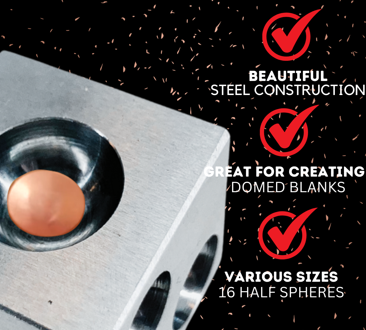 1-1/2 Inch Cube Shaped Doming Block For Bending Metal  - TJ9820-15