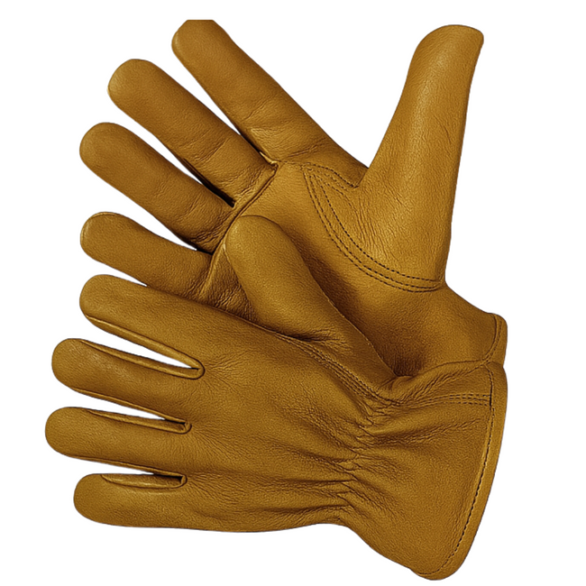 1 Dz. Golden Brown Goat Skin Driver Gloves, Large