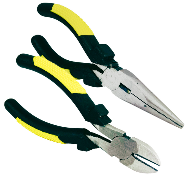 2 Piece 6 Inch Drop Forged Side Cutter and Long Nose Pliers  - TP-91015